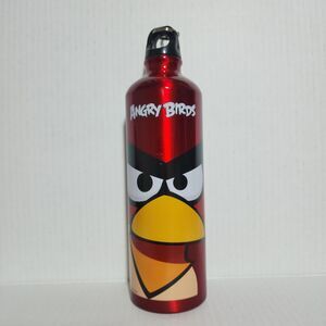 Angry Birds 24oz Aluminum Water Bottle Red Carabiner Collectible